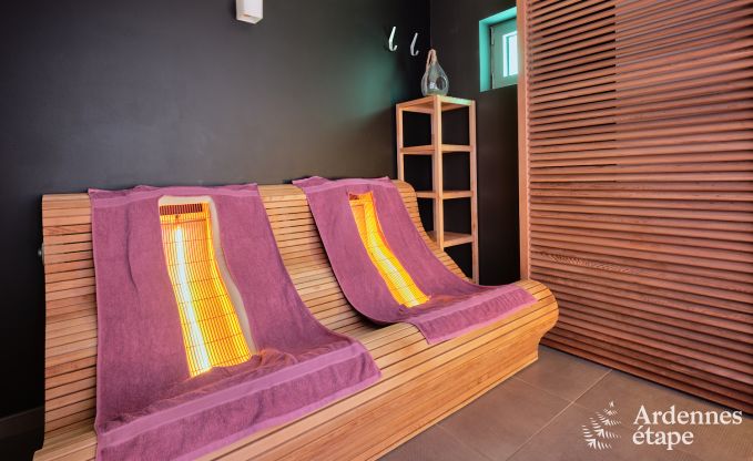 Luxe vakantiehuis met priv wellnesscentrum in Vaux-sur-Sre: sauna, jacuzzi, hammam en ontspanningsruimte